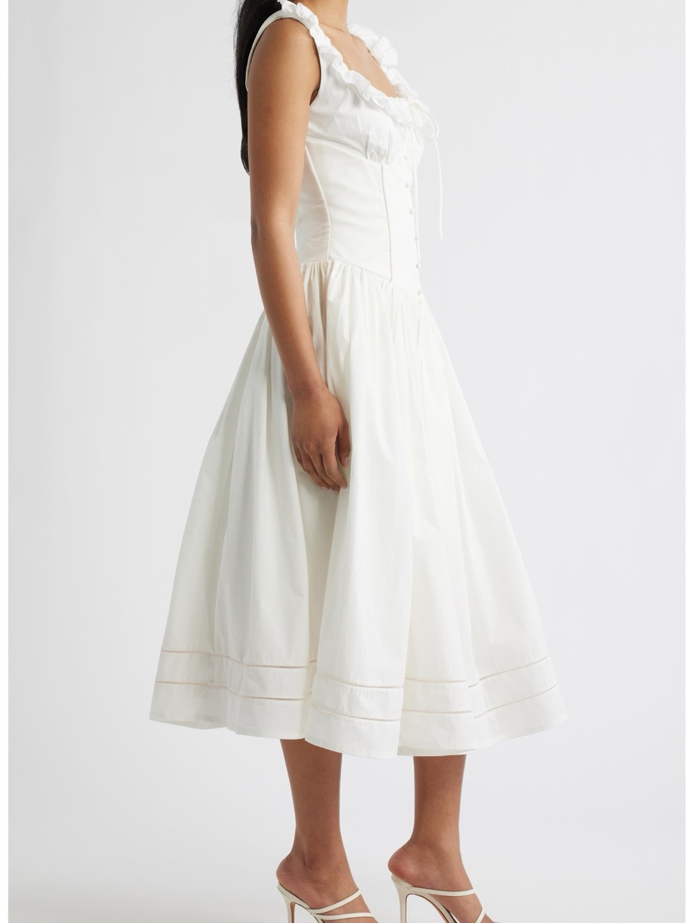House of CB | Phoebe Stretch Cotton Broderie Dress Size XS - Picture 2 of 6